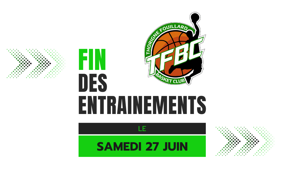 Fin des entrainements et reinscription saison 2026-207